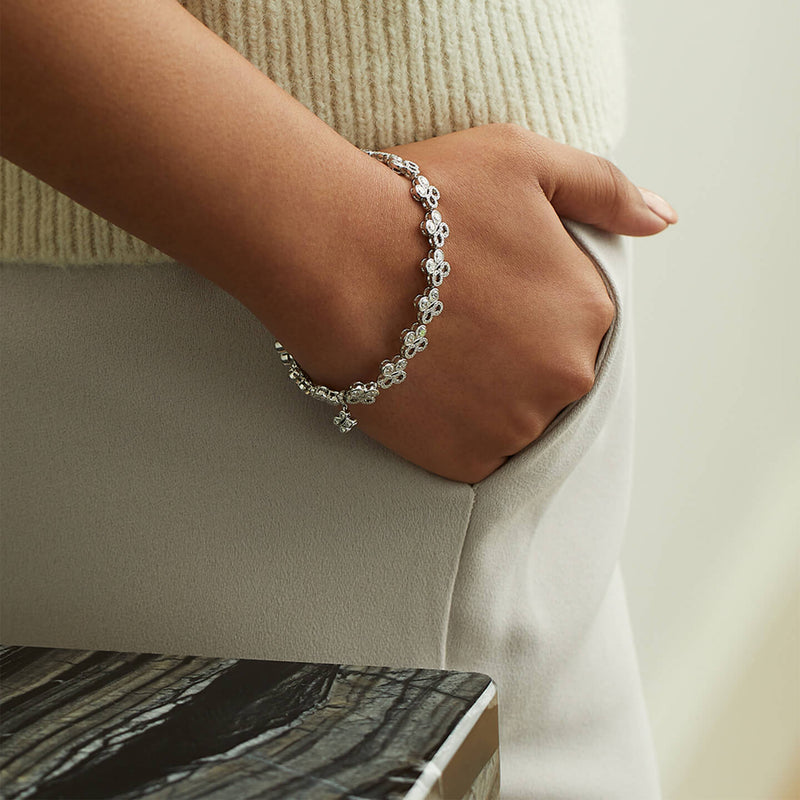 Be Boodles Large White Gold Diamond Bracelet