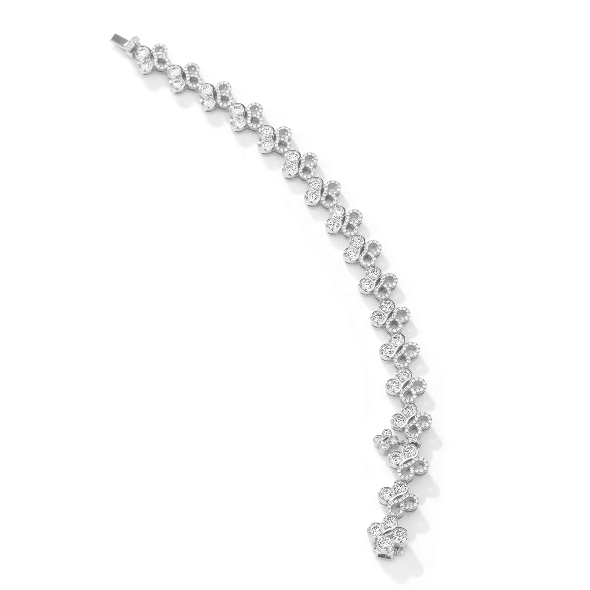 Be Boodles Large White Gold Diamond Bracelet