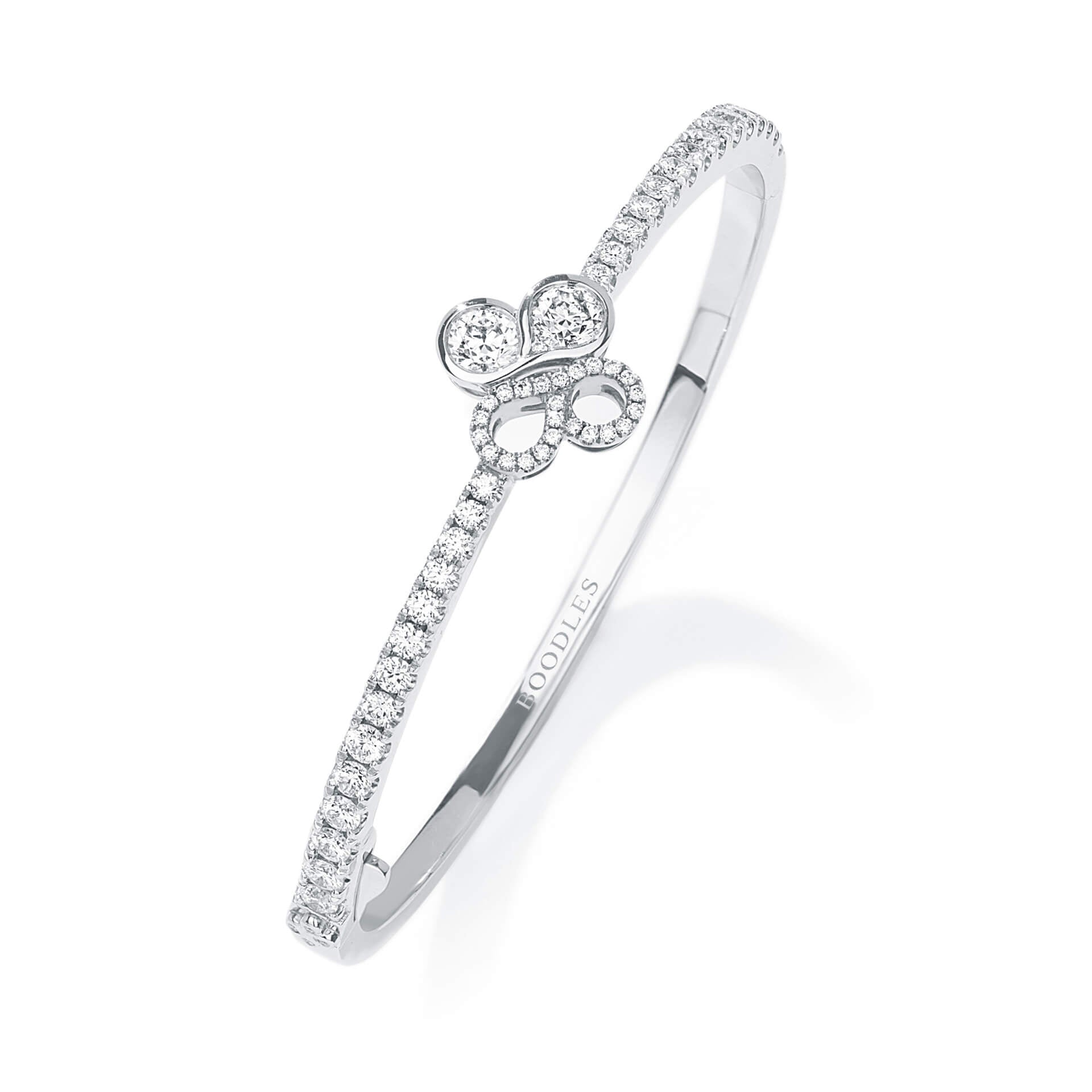 Be Boodles White Gold Diamond Bangle