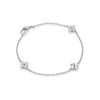 Be Boodles White Gold Triple Charm Bracelet