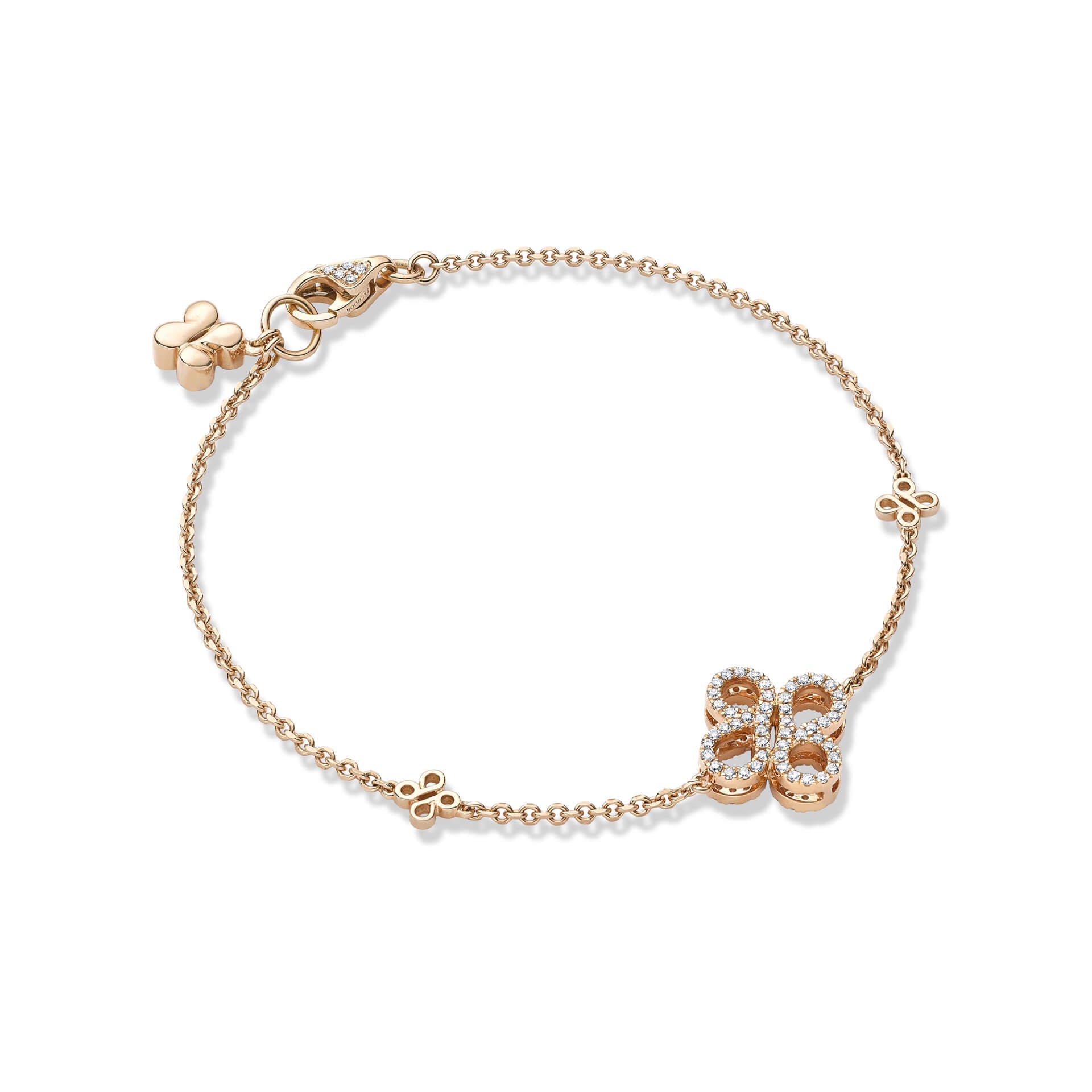 Be Boodles Rose Gold Charm Bracelet
