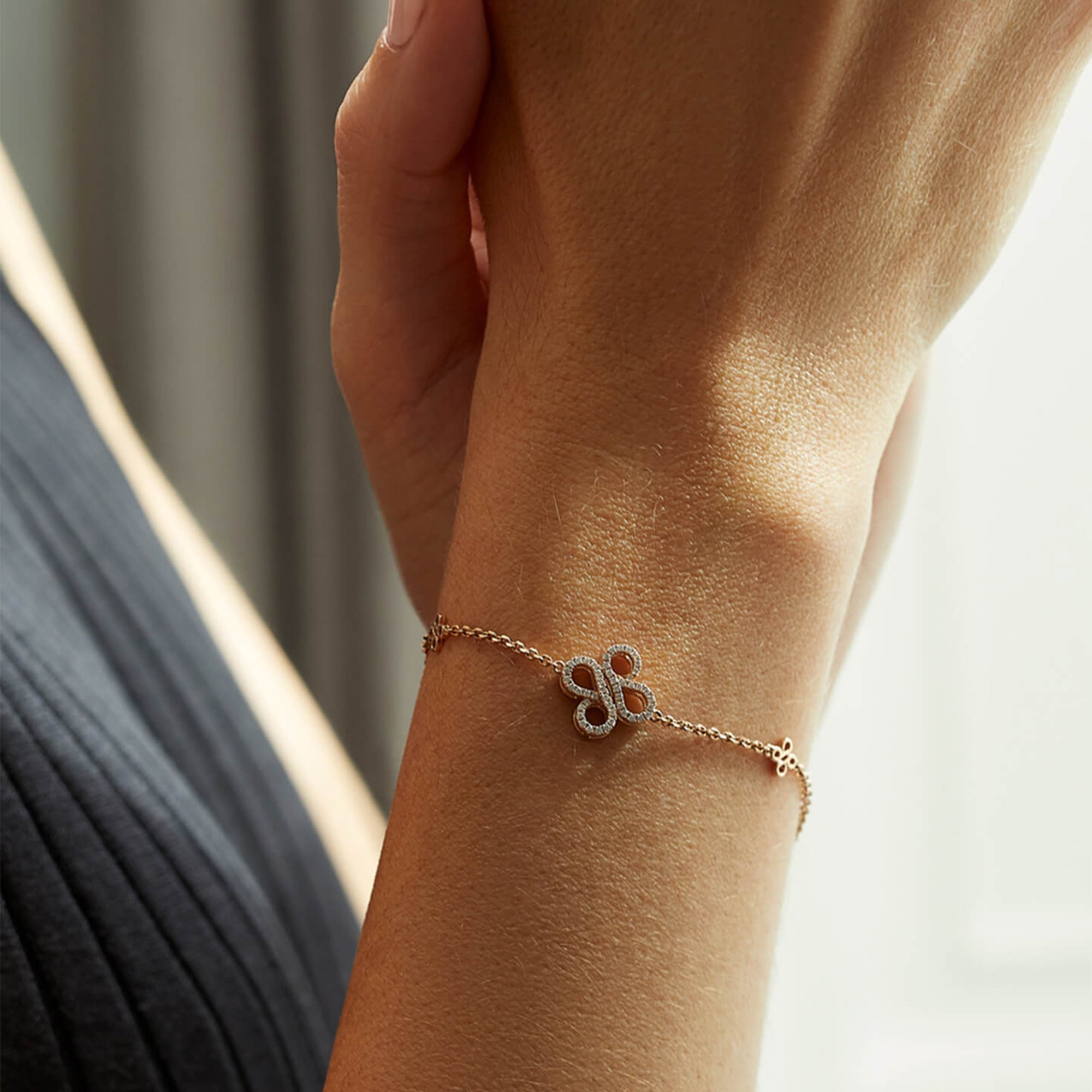 Be Boodles Rose Gold Charm Bracelet