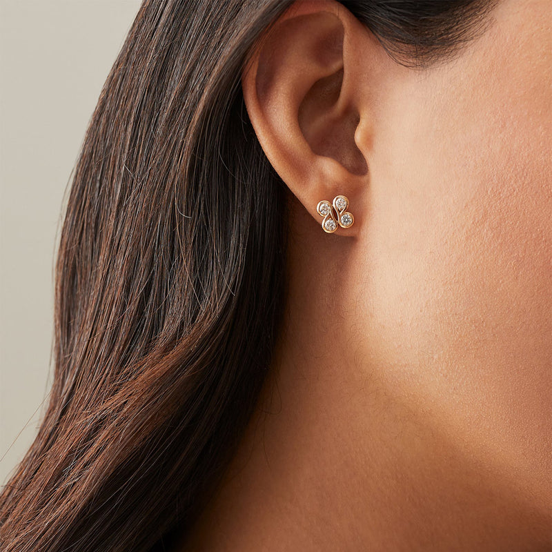 Be Boodles Yellow Gold Stud Earrings