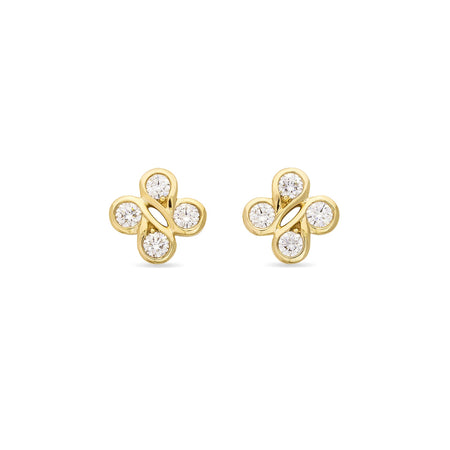 Be Boodles Yellow Gold Stud Earrings