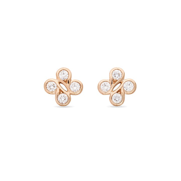 Be Boodles Rose Gold Stud Earrings