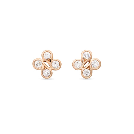 Be Boodles Rose Gold Stud Earrings
