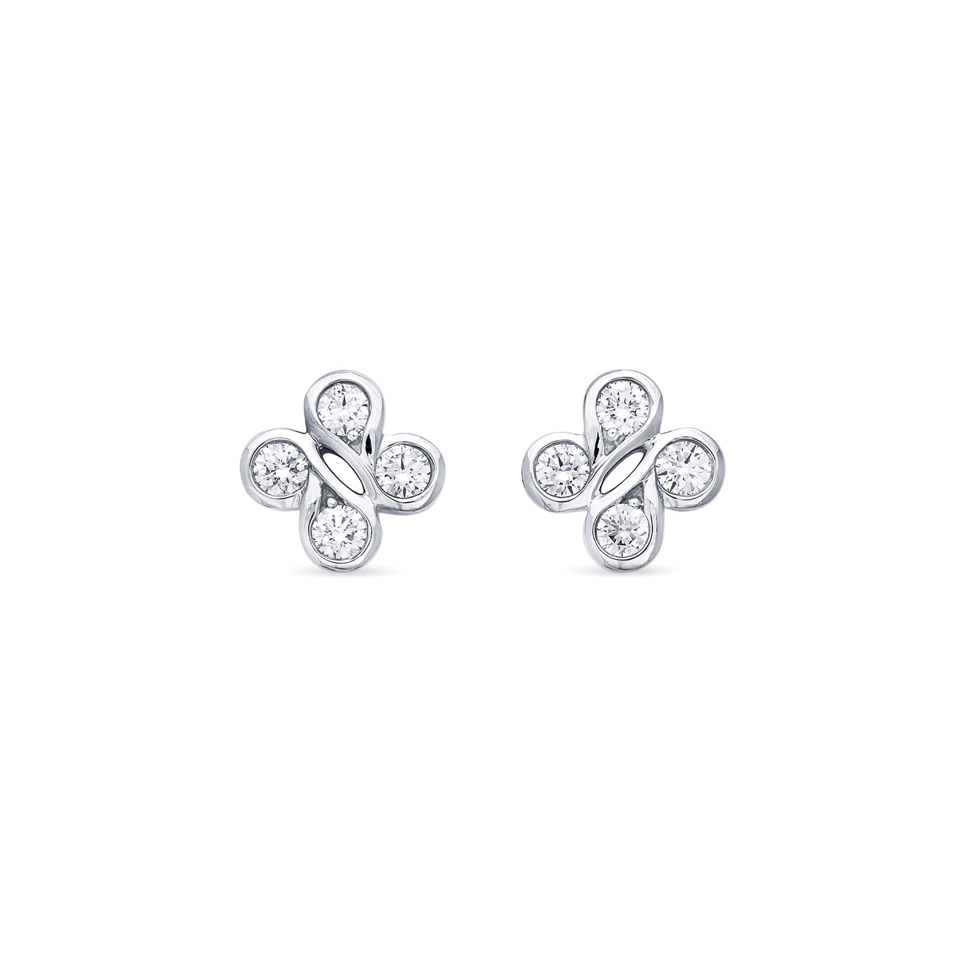 Be Boodles White Gold Stud Earrings