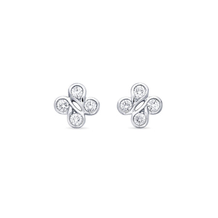 Be Boodles White Gold Stud Earrings