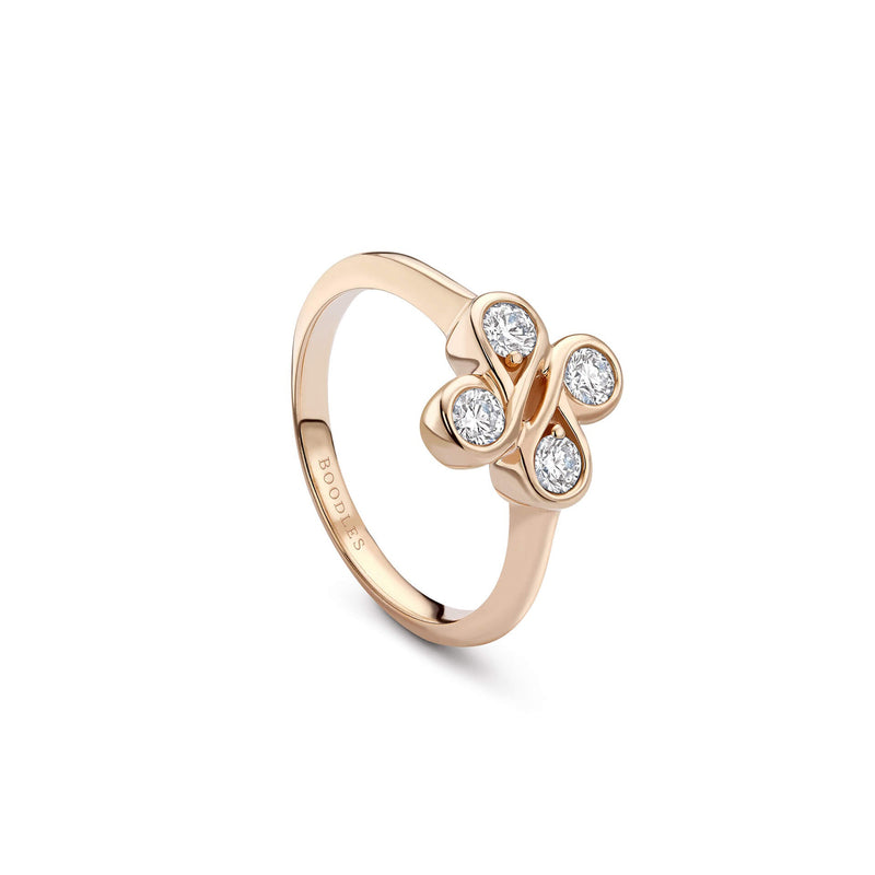 Be Boodles Classic Motif Rose Gold Ring