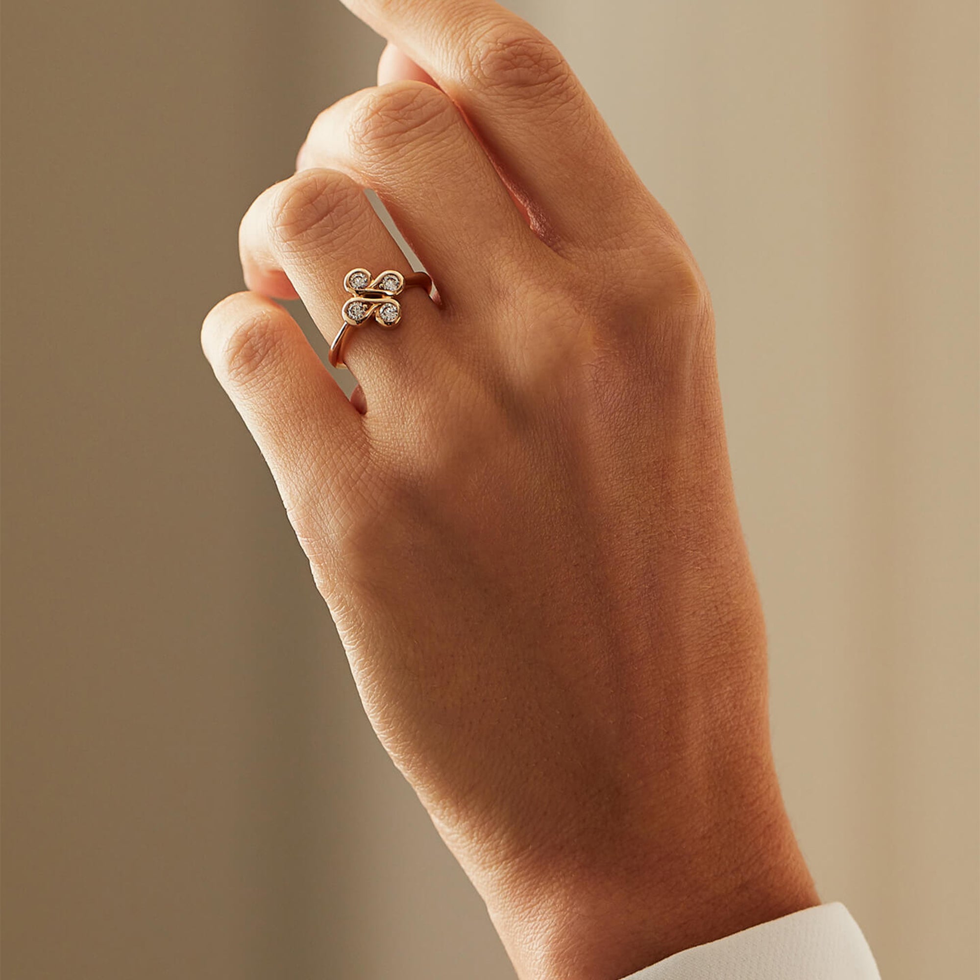 Be Boodles Classic Motif Rose Gold Ring