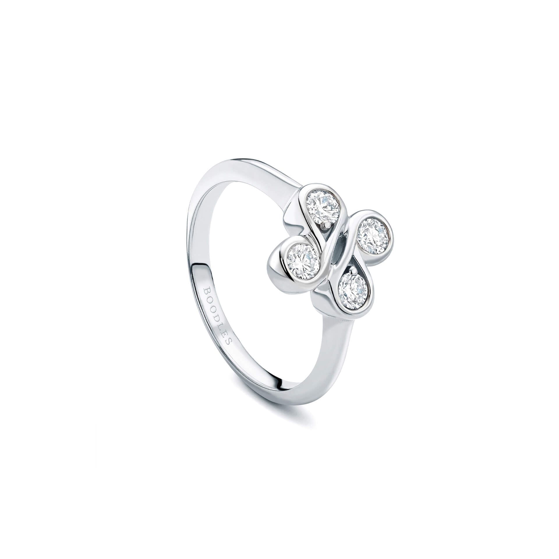 Be Boodles Classic Motif White Gold Ring