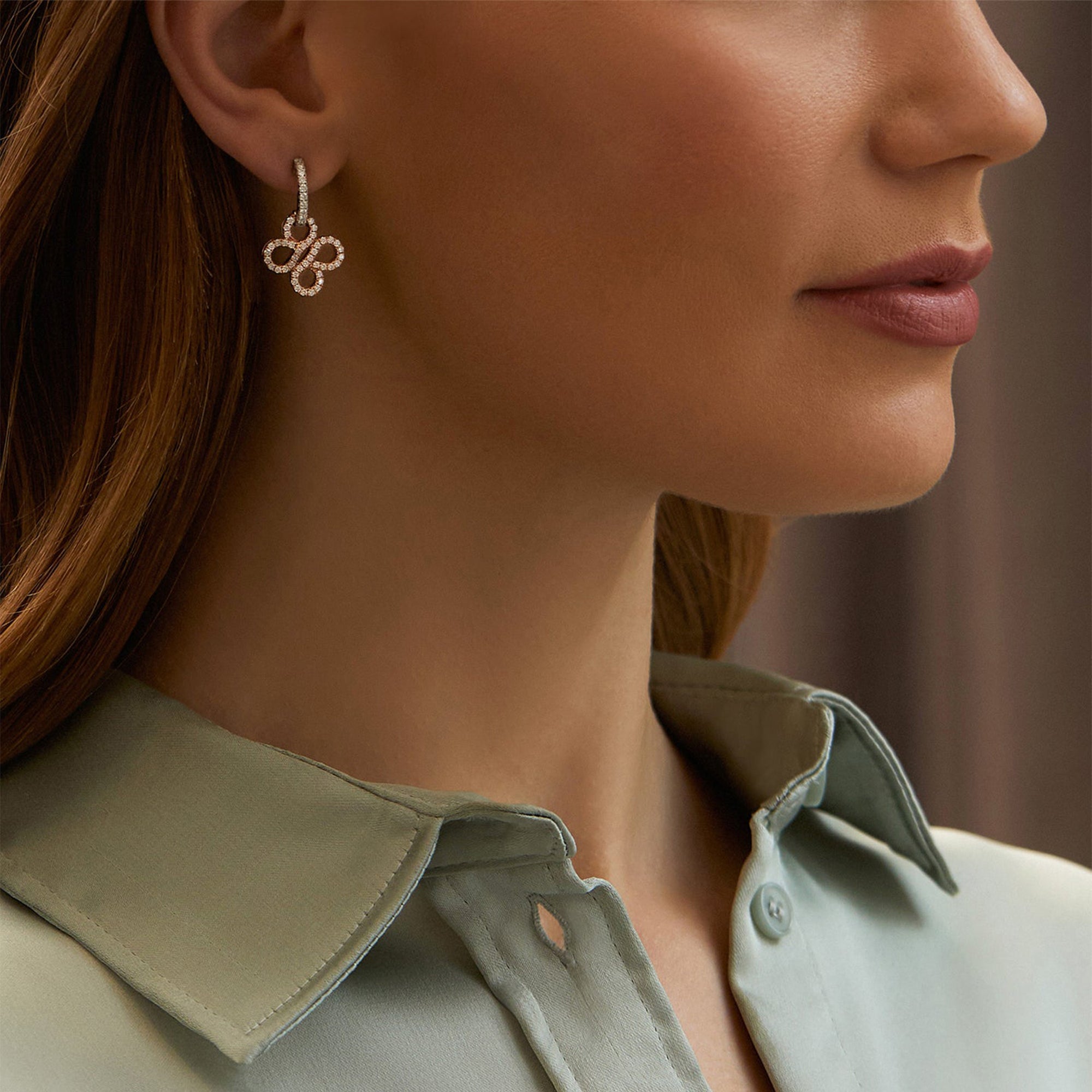 Be Boodles Open Diamond Drop Earrings
