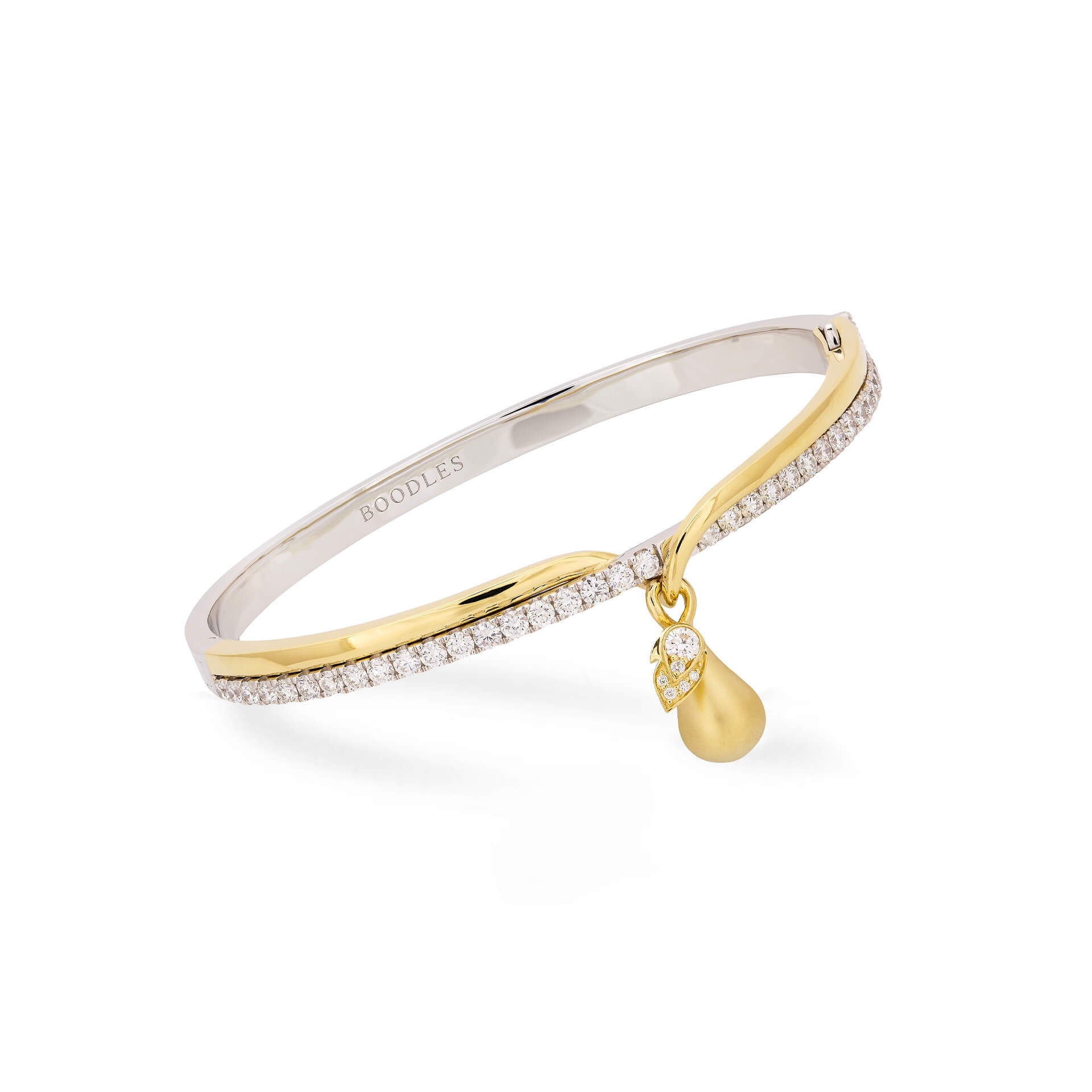 Orchard White and Yellow Gold Bangle