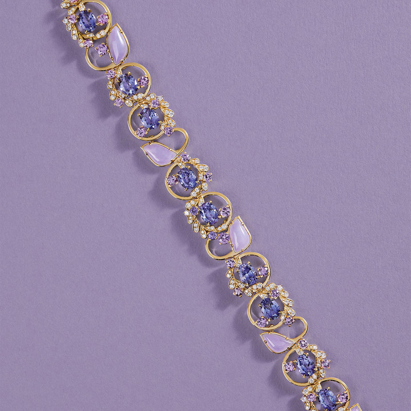 A Family Journey Provence Tanzanite Yellow Gold Bracelet