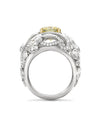 Chalk Stream Yellow Cushion Platinum Diamond Ring