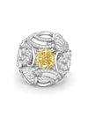 Chalk Stream Yellow Cushion Platinum Diamond Ring