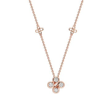 Be Boodles Mini Rose Gold Diamond Pendant
