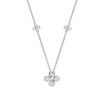 Be Boodles Mini White Gold Diamond Pendant