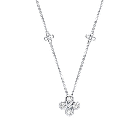 Be Boodles Mini White Gold Diamond Pendant