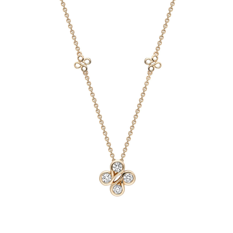 Be Boodles Mini Yellow Gold Diamond Pendant