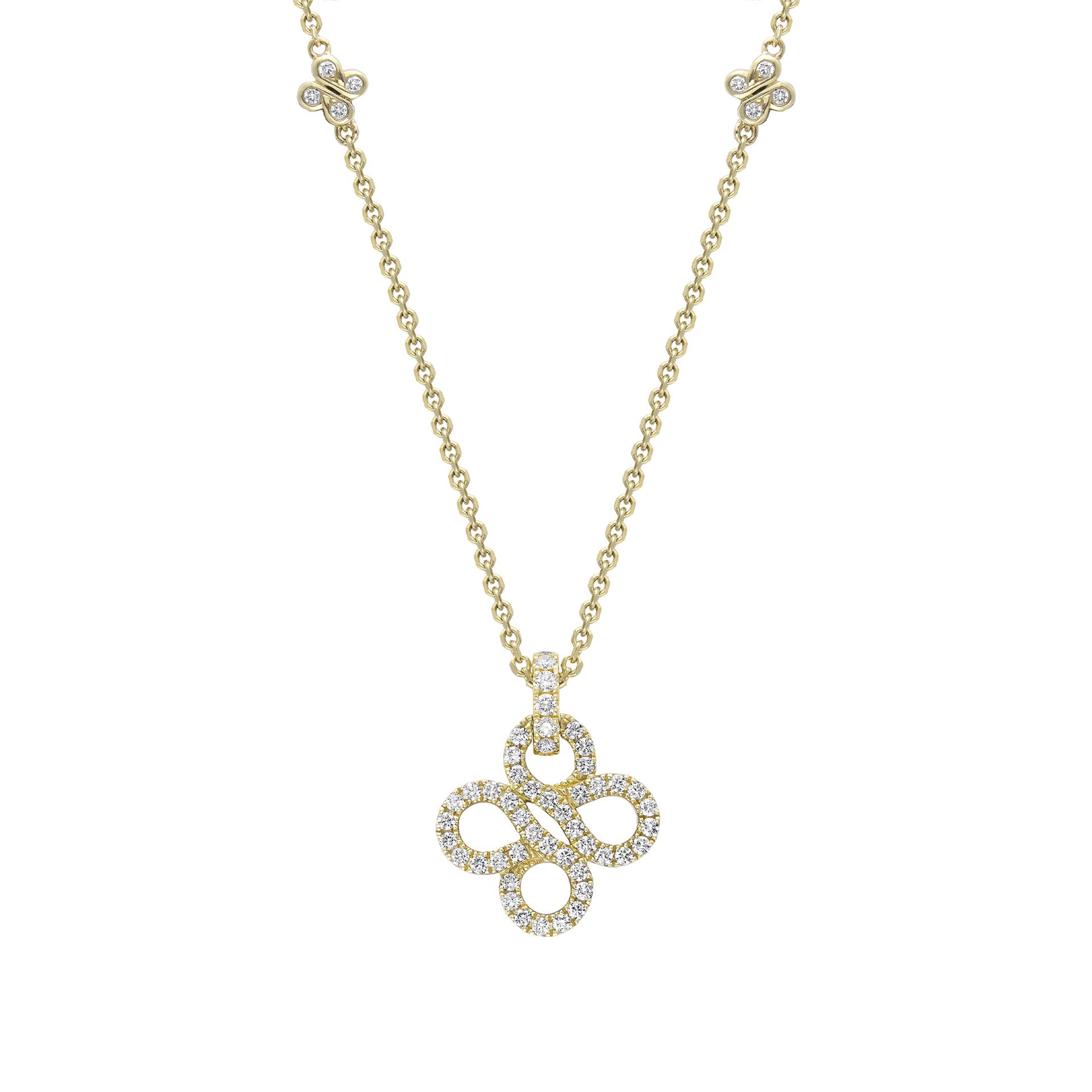 Be Boodles Pavé Yellow Gold Pendant