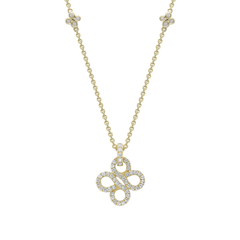 Be Boodles Pavé Yellow Gold Pendant