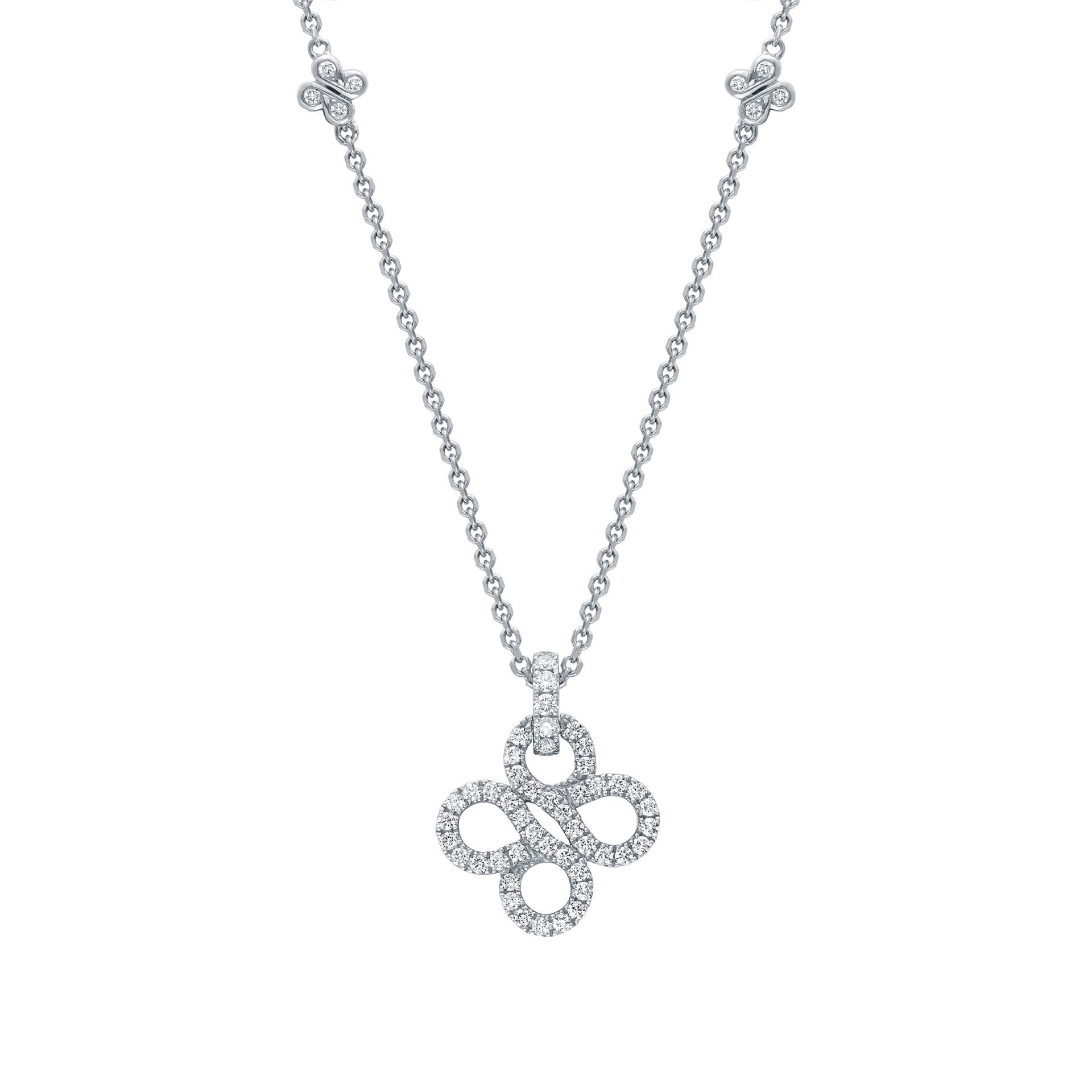 Be Boodles Pavé White Gold Pendant