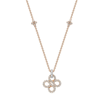 Be Boodles Pavé Rose Gold and Platinum Pendant