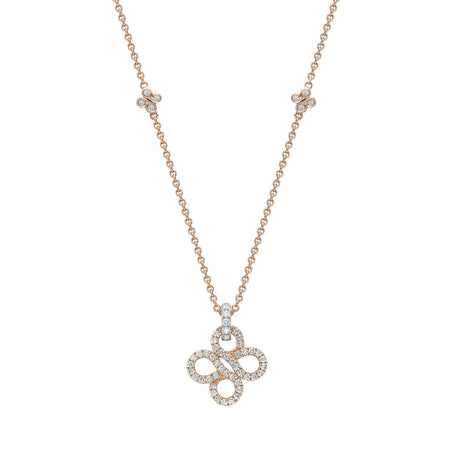 Be Boodles Pavé Rose Gold and Platinum Pendant
