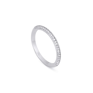 Petal Diamond Platinum Wedding Band