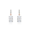 Ashoka White and Pink Diamond Drop Earrings