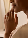 Trilogy Asscher Diamond Rose Gold Ring