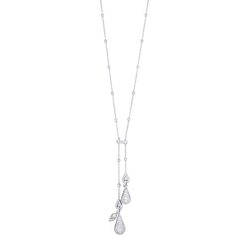 Orchard Long Diamond White Gold Necklace