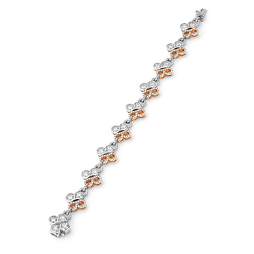 Be Boodles Mega Platinum and Rose Gold Diamond Bracelet