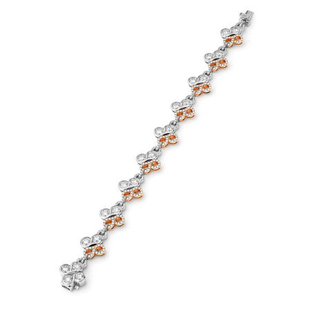 Be Boodles Mega Platinum and Rose Gold Diamond Bracelet
