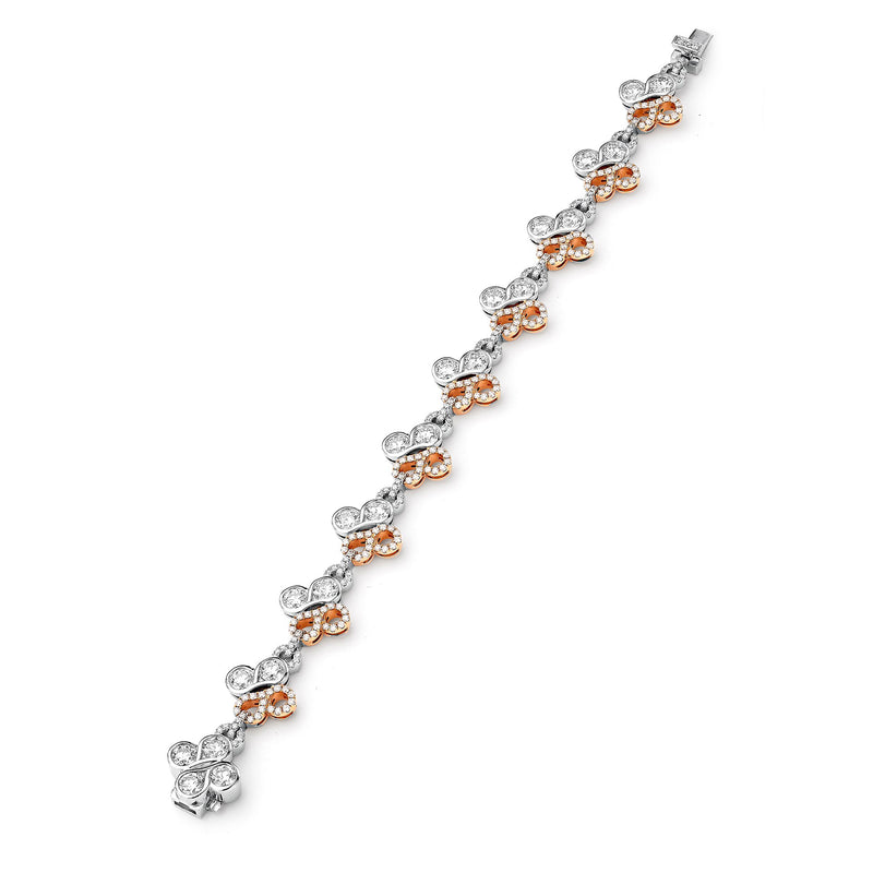 Be Boodles Mega Platinum and Rose Gold Diamond Bracelet