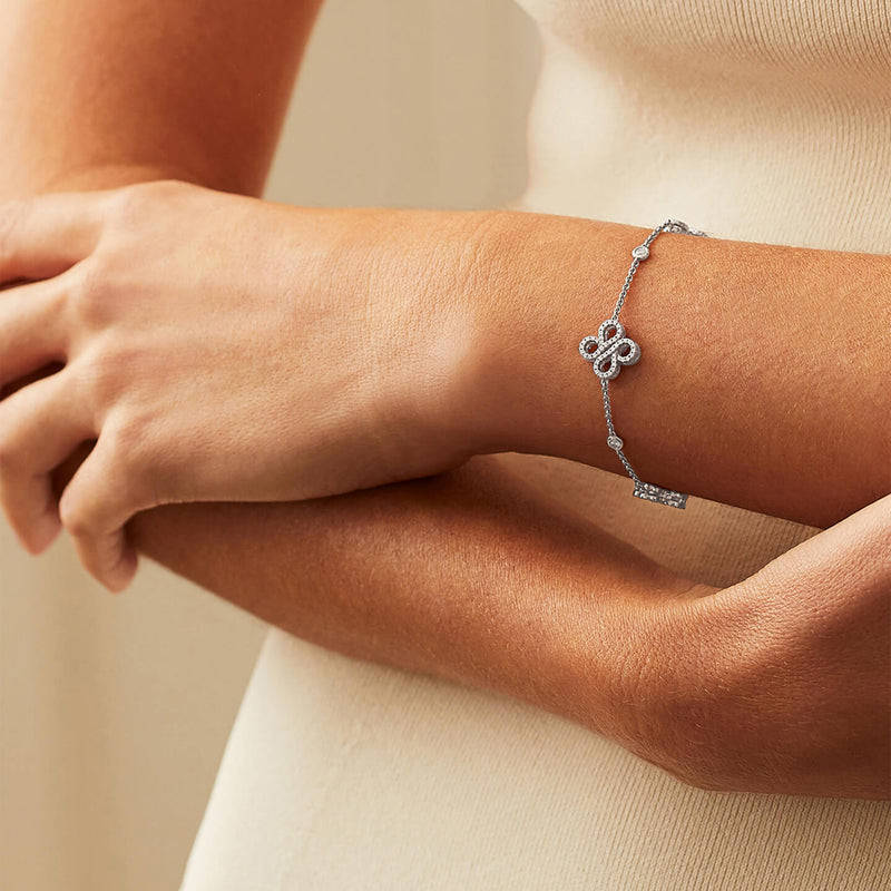 Be Boodles Multi Charm White Gold Bracelet