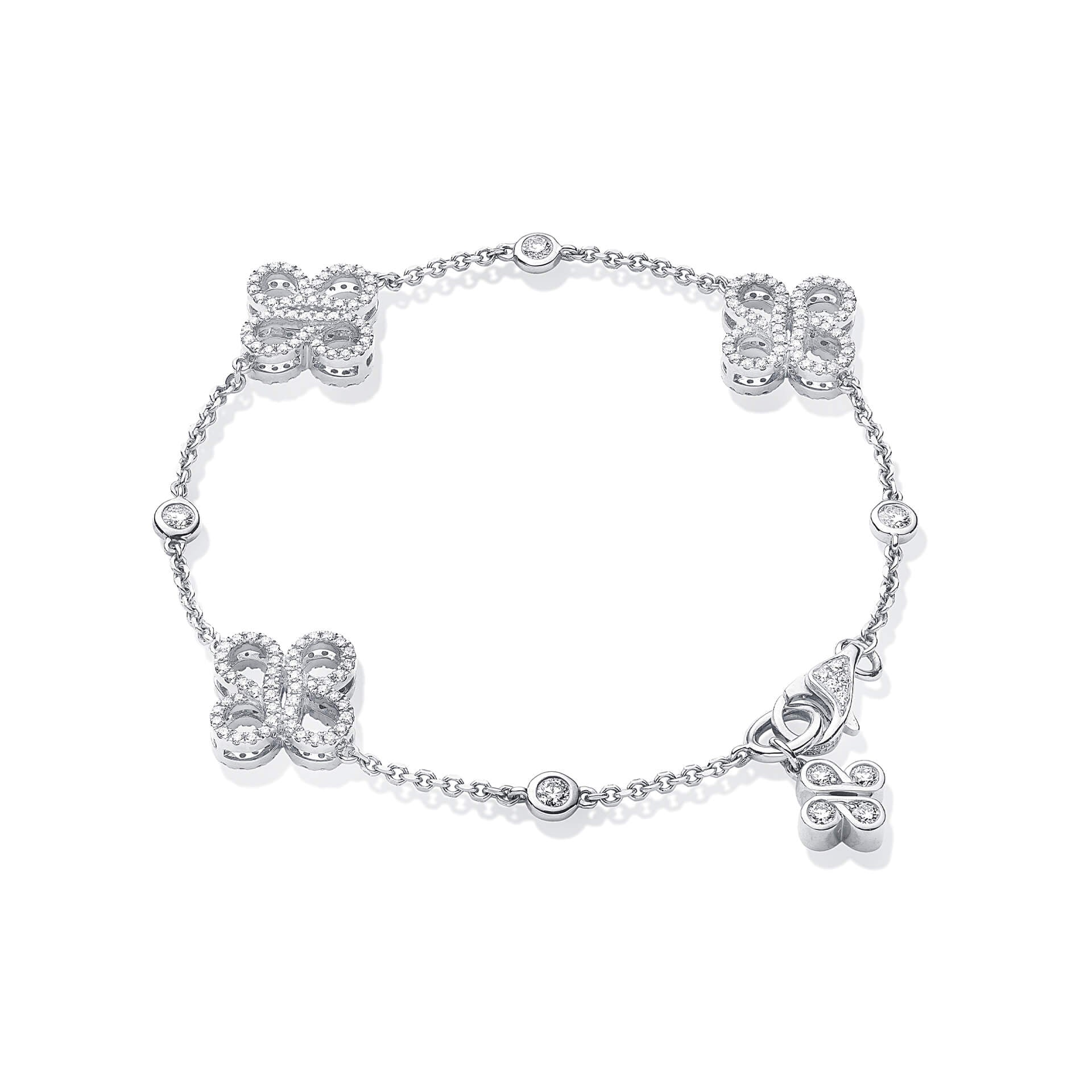Be Boodles Multi Charm White Gold Bracelet