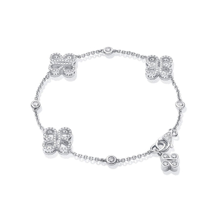 Be Boodles Multi Charm White Gold Bracelet