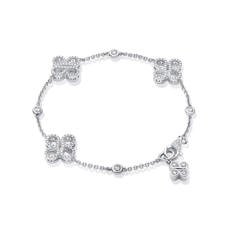 Be Boodles Multi Charm White Gold Bracelet