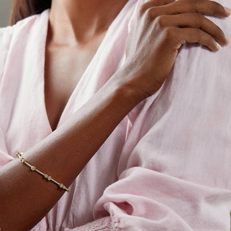Waterfall Yellow Gold Diamond Bracelet