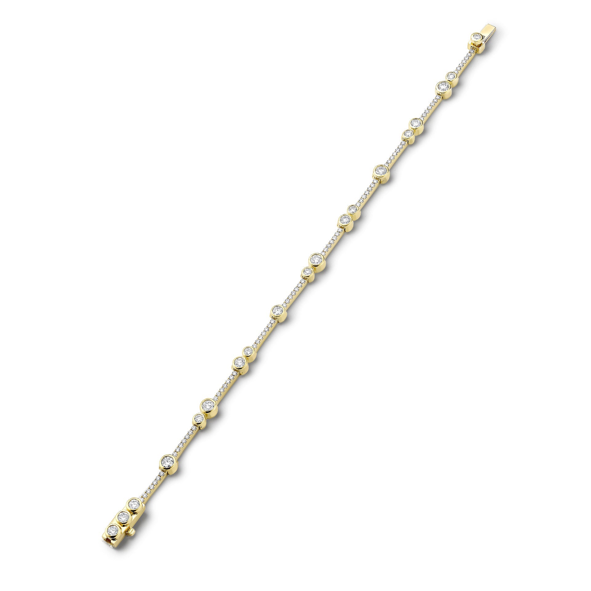Waterfall Yellow Gold Diamond Bracelet