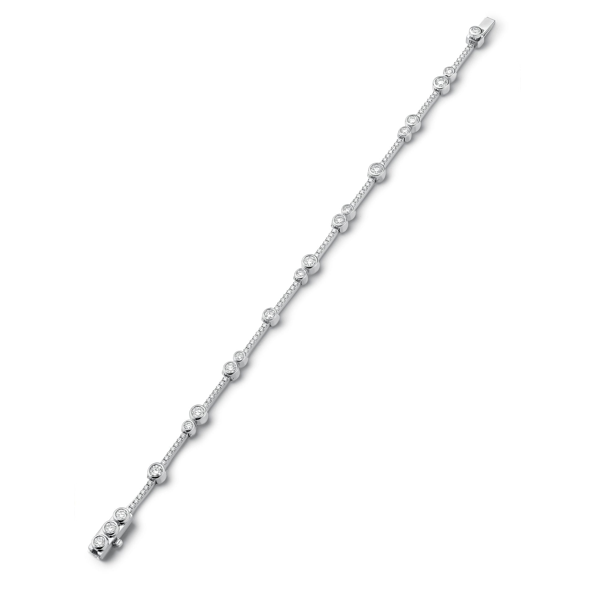 Waterfall Platinum Diamond Bracelet