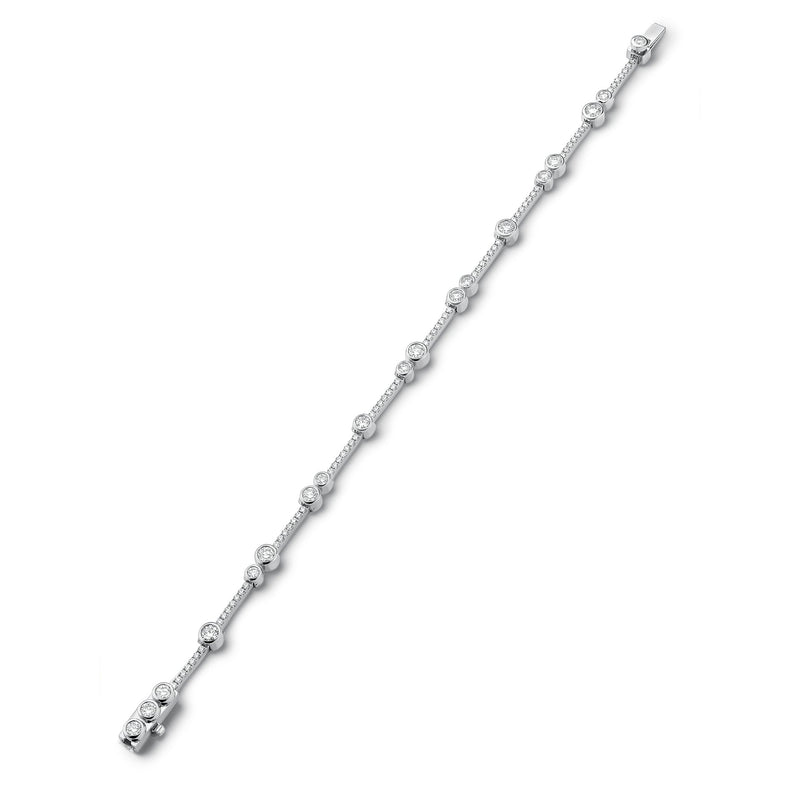 Waterfall Platinum Diamond Bracelet