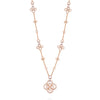Be Boodles Long Large Motif Rose Gold Diamond Necklace