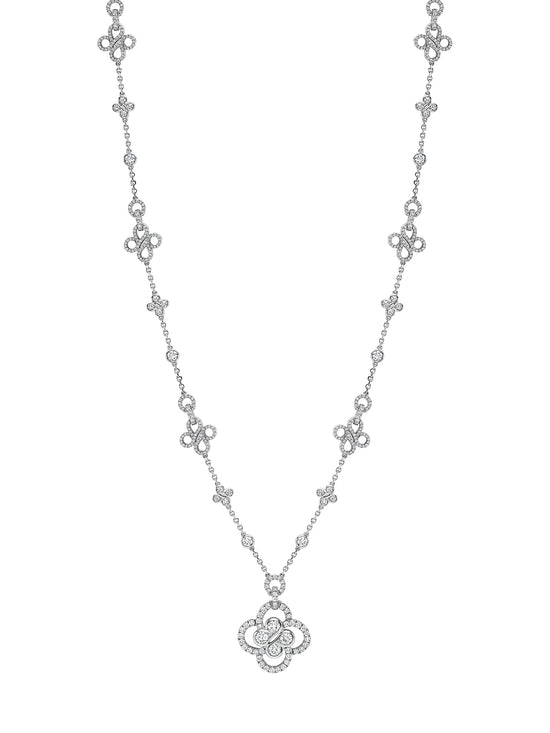 Be Boodles Long Large Motif Diamond Necklace