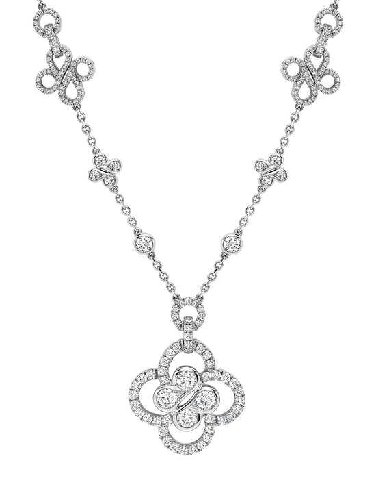 Be Boodles Long Large Motif Diamond Necklace