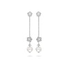 Blossom White Gold Detachable Pearl Drop Earrings