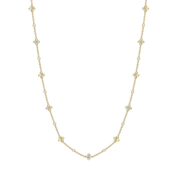Be Boodles Medium Long Yellow Gold Diamond Necklace