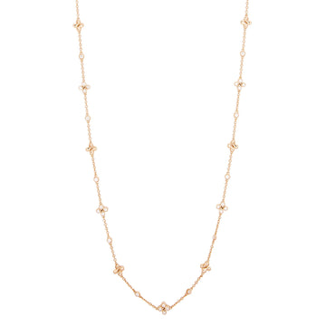 Be Boodles Medium Long Rose Gold Diamond Necklace